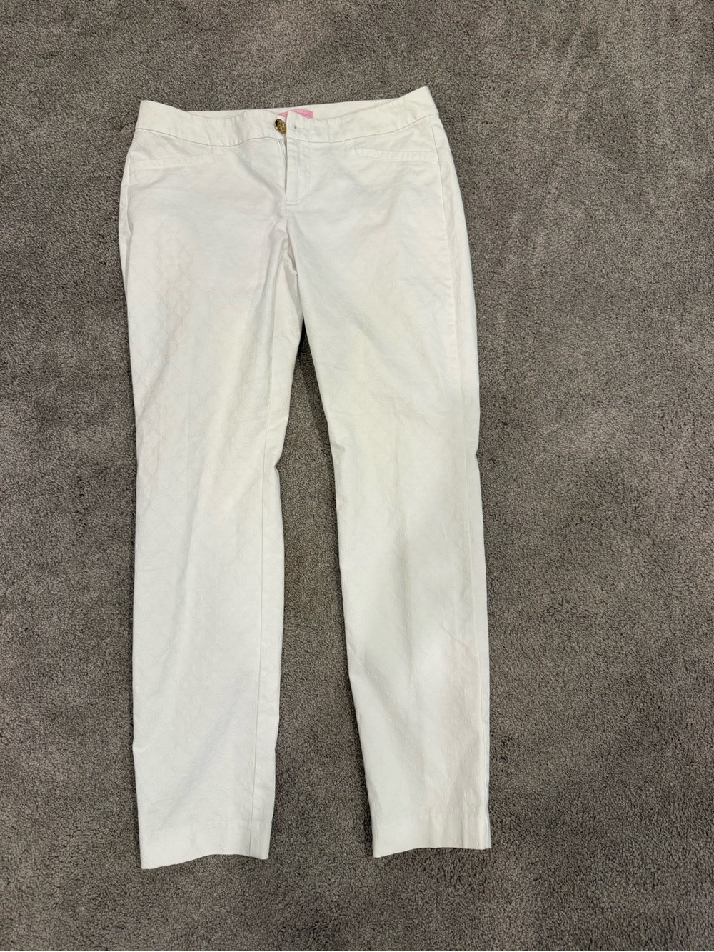 Lilly Pulitzer White Straight-Leg Jeans